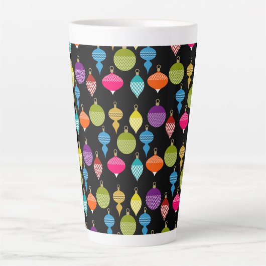 Tasse Latte Boule décorative de Noël rétro (Devant)
