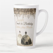 Tasse Latte Boule Or tendance Gown Joyeux Sweet 16 Anniversair (Droite)