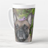 Tasse Latte Bouledogue français avec abeille (Angle gauche)
