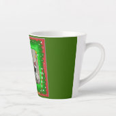 Tasse Latte Bouledogues français Noël French Bulldog (Droite)