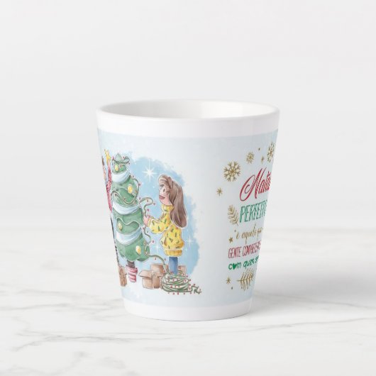 Tasse Latte Boules de bataille (Devant)