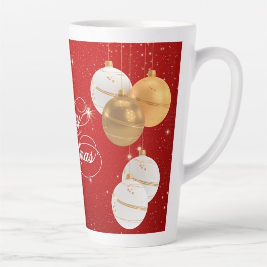 Tasse Latte Boules de Noël (Droite)