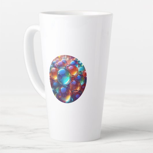 Tasse Latte Boules en verre transparent multicolore (Angle gauche)