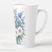 Tasse Latte Bouquet de fleurs Elégante aquarelle (Droite)