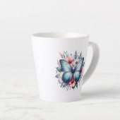 Tasse Latte Bouquet de fleurs papillon vibrant Art-96283 (Angle droit)