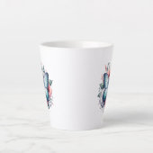 Tasse Latte Bouquet de fleurs papillon vibrant Art-96283 (Devant)