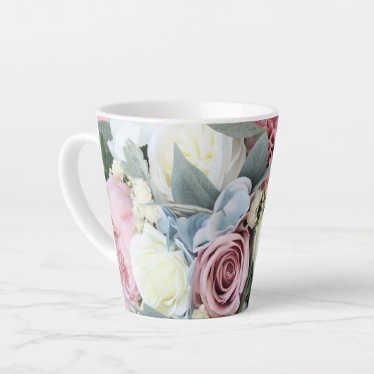 Tasse Latte Bouquet de fleurs Pastel (Angle gauche)