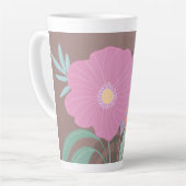 Tasse Latte Bouquet de printemps mignon des fleurs modernes (Angle gauche)