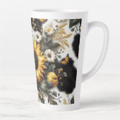 Tasse Latte Bouquet De Tournesol Vibrant Avec Papillons (Droite)