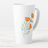 Tasse Latte Bouquet de trois papillons aquarelle (Angle droit)