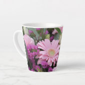 Tasse Latte Bouquet en latte de bouquet de fleurs roses (Angle gauche)