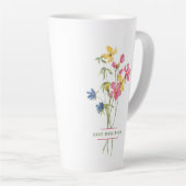 Tasse Latte Bouquet fleur sauvage Meilleure maman jamais (Angle droit)