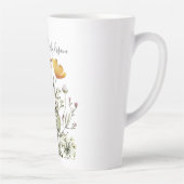 Tasse Latte Bouquet Fleur sauvage séché par calligraphie de mo (Droite)