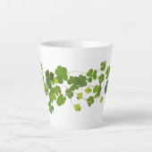 Tasse Latte bouquet shamrock, jour de st patrick (Devant)