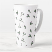 Tasse Latte Bourgeons de fleurs roses (Angle droit)