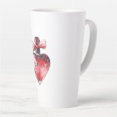 Tasse Latte Bouteille de parfum du coeur rouge (Angle droit)