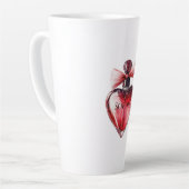 Tasse Latte Bouteille de parfum du coeur rouge (Angle gauche)
