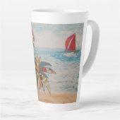 Tasse Latte Bouteille en latte des voiles rouges (Angle droit)