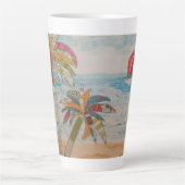 Tasse Latte Bouteille en latte des voiles rouges (Devant)