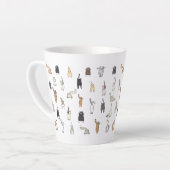 Tasse Latte Boutons de chat, Dame de chat folle, Boutons de ch (Angle gauche)