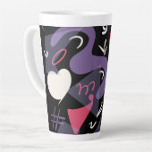 Tasse Latte Boutons en latte rétro (Angle gauche)