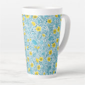 Tasse Latte Boutons jaunes, bleus et blancs (Angle droit)