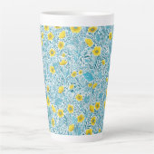 Tasse Latte Boutons jaunes, bleus et blancs (Devant)