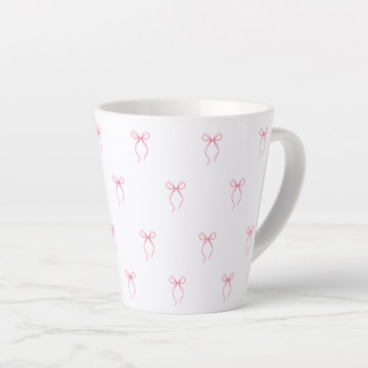 Tasse Latte Bow rose (Angle droit)