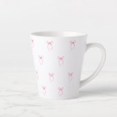 Tasse Latte Bow rose (Droite)