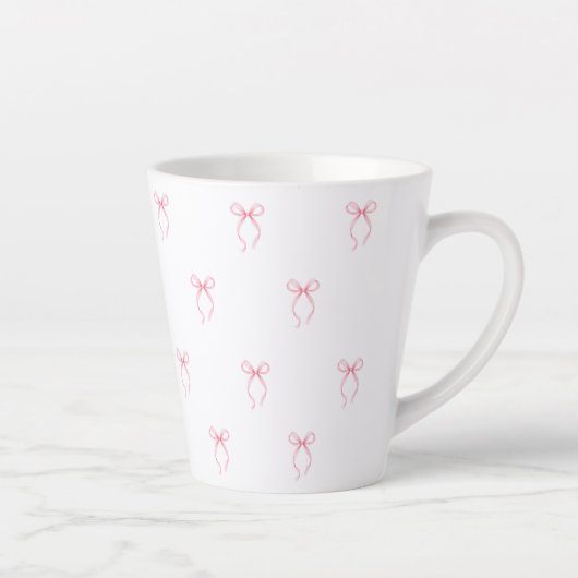 Tasse Latte Bow rose (Droite)