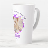 Tasse Latte Bow Ruban Pet Mémoire Photo Violet (Angle droit)