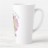 Tasse Latte Bow Ruban Pet Mémoire Photo Violet (Droite)