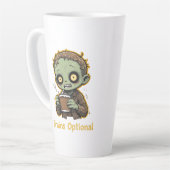 Tasse Latte Brains Optional Zombie Coffee Funny Cute Undead (Angle gauche)
