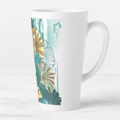 Tasse Latte Branche avec Feuilles d'or Ginko Biloba (Droite)