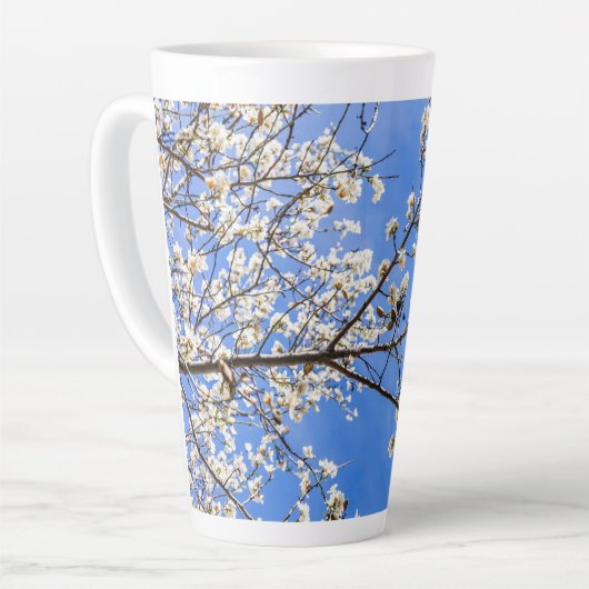 Tasse Latte branche de floraison (Angle gauche)