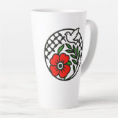Tasse Latte Branche d'olivier et colombe (Angle droit)