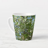 Tasse Latte Branche of Dogwood Blossoms Spring Trees (Angle gauche)