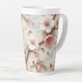 Tasse Latte Branches de fleurs d'Apple (Angle droit)