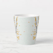 Tasse Latte Branches de l'arbre d'automne avec feuilles de aut (Devant)