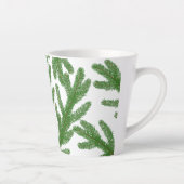 Tasse Latte Branches de sapin vert (Droite)