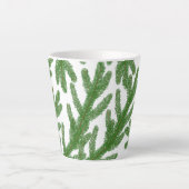 Tasse Latte Branches de sapin vert (Devant)