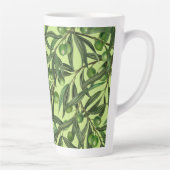 Tasse Latte Branches d'olive sur le vert miel (Droite)