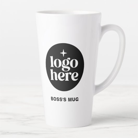 Tasse Latte Branded Custom Employee Business Logo (Droite)