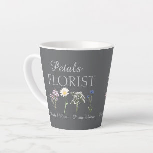 Tasse Latte Branding d'entreprise de fleuriste de boutique mod