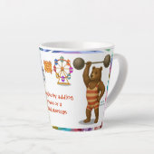 Tasse Latte Brandon, circus strong bear (Angle droit)