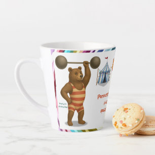 Tasse Latte Brandon, ours robuste du cirque