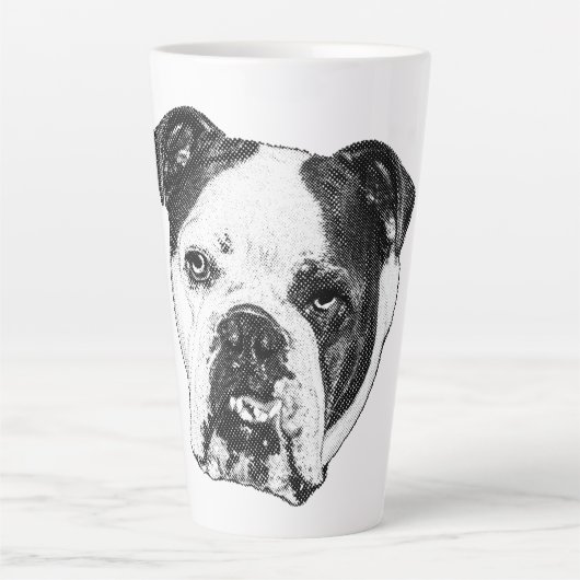 Tasse Latte Brasserie Bulldog Twinkle-Lit (Devant)