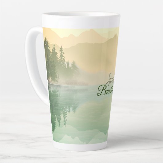 Tasse Latte Breathe Mountain Forest Gold Green Giant Cof (Angle gauche)