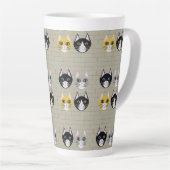 Tasse Latte Brick de chats (Angle droit)