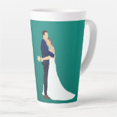 Tasse Latte Bridal Couple, skin tones light (Angle droit)